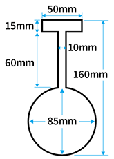 丸型(中)【アーム60mm】