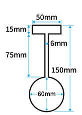丸型(極小)【アーム75mm】