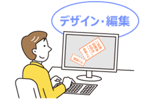 デザイン作成から印刷までの流れ