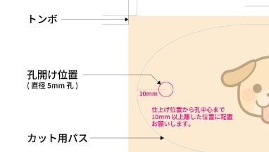 孔開け加工の作業指示