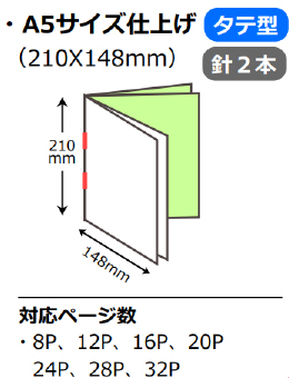 超ミニサイズの豆本（中綴じ）冊子の印刷｜型抜きランド